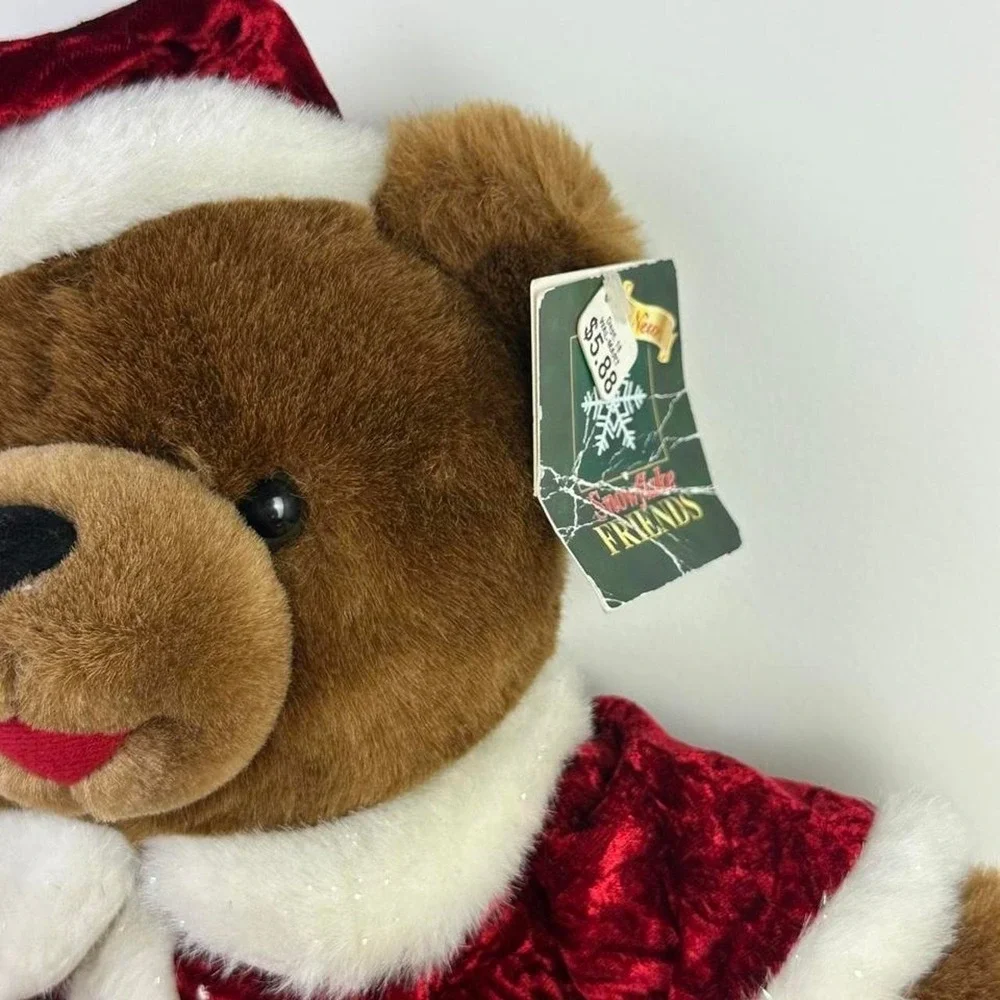 2005 Santa Bear Plush Toy Vintage Style